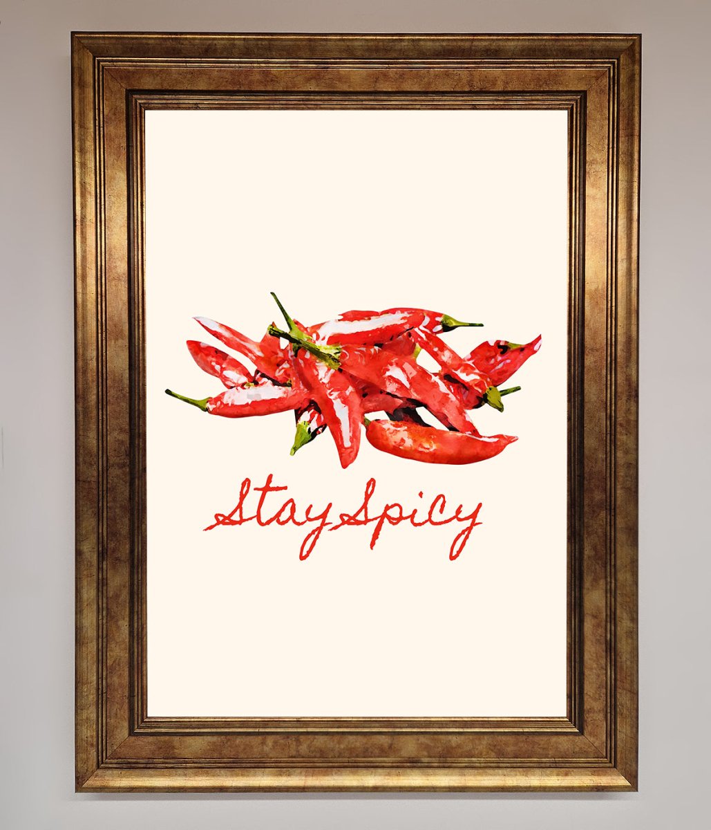 Stay Spicy Framed Print