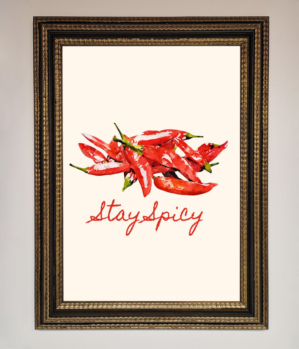 Stay Spicy Framed Print