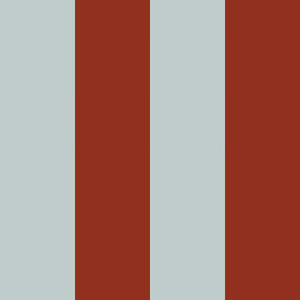 soft blue and burgundy striped wallpaper creating a cozy and joyful kids room atmosphere
