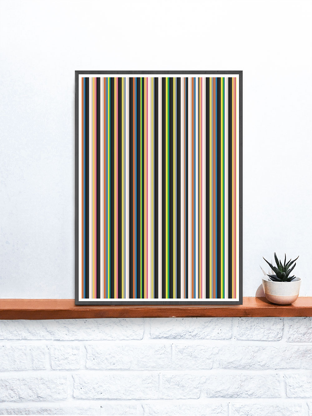 Stripes Print Digital Line Wall Art