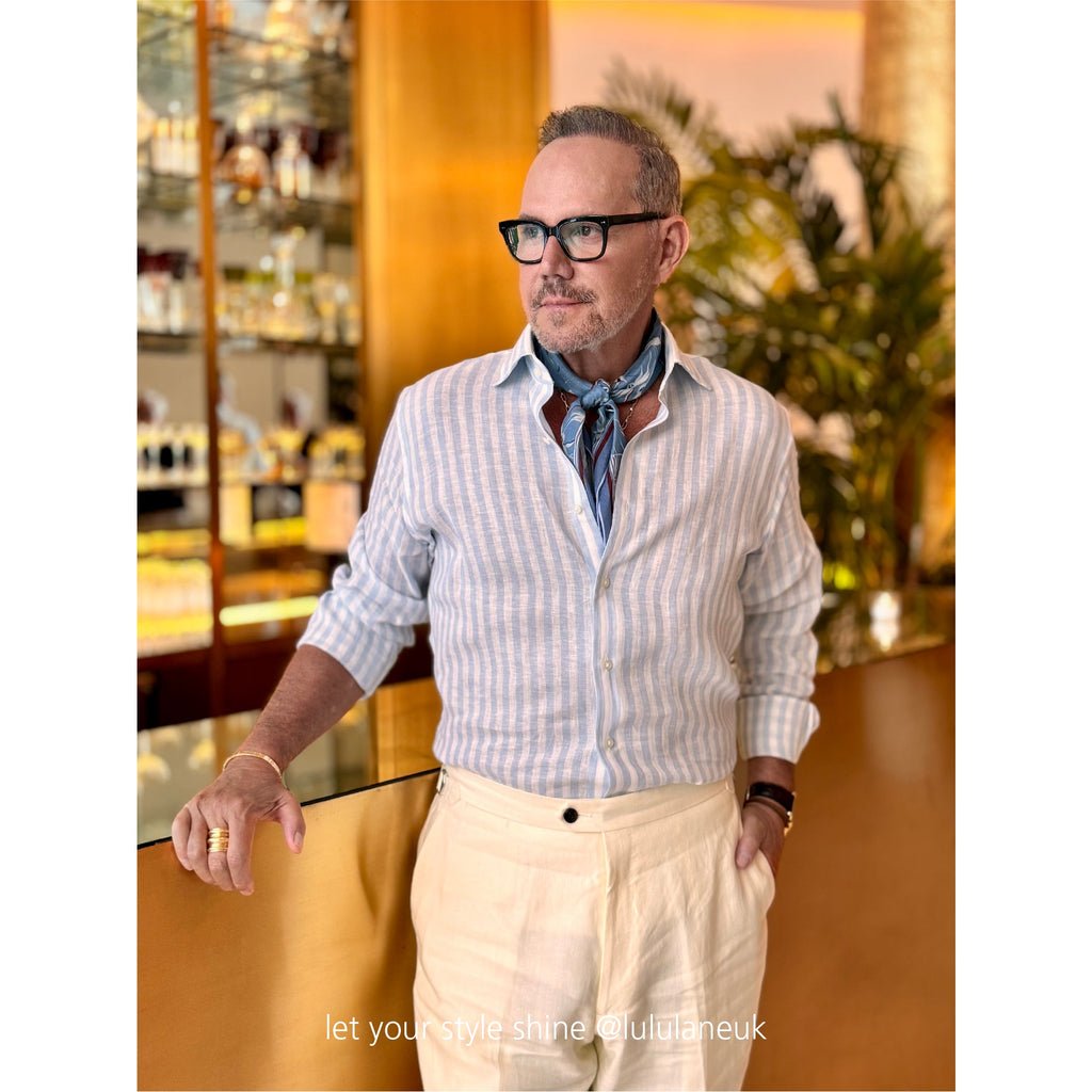 Stylised Bird Print Organic Cotton Silk Scarf - 30% Silk 70% Organic Cotton