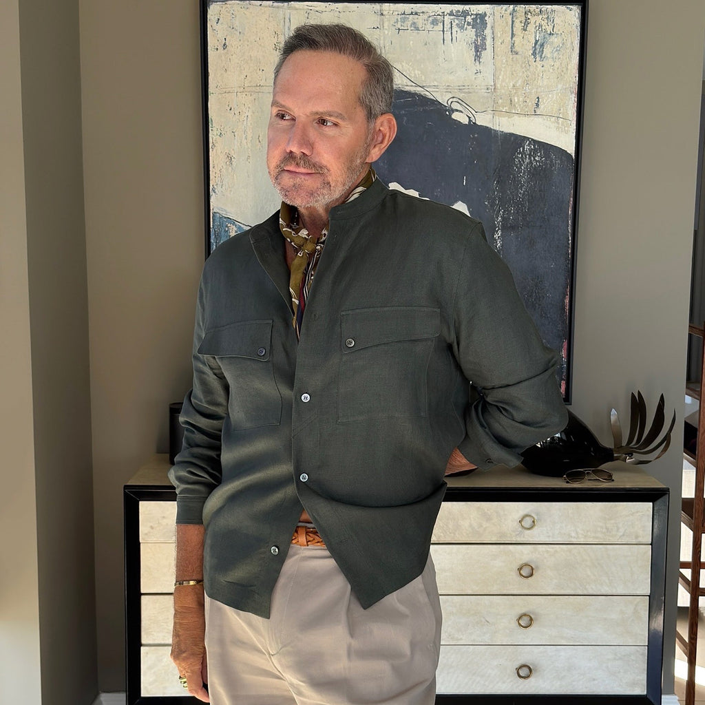 Stylised Bird Print Organic Cotton Silk Scarf - 30% Silk 70% Organic Cotton