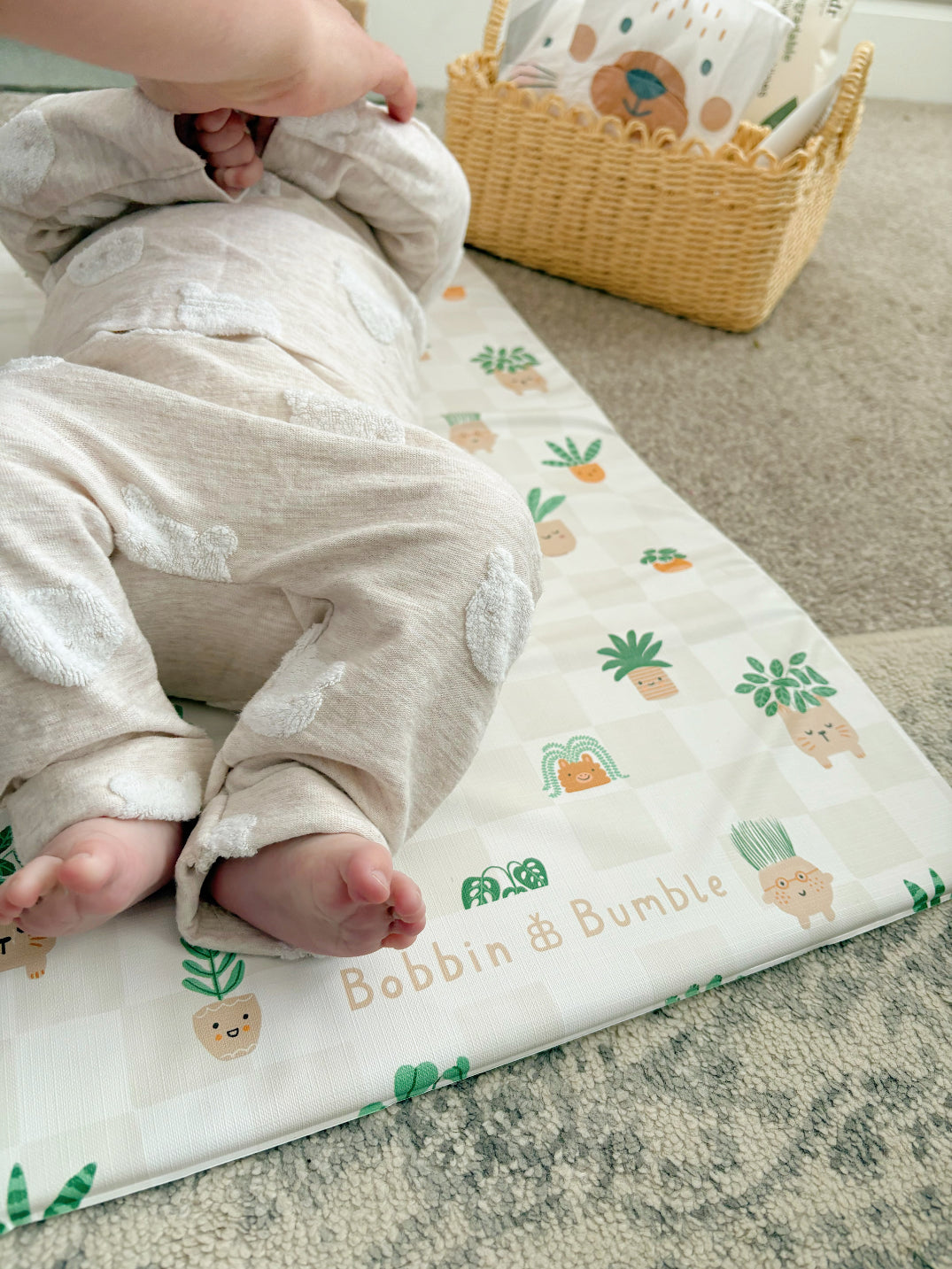 Travel Changing Mat - Pot Plants