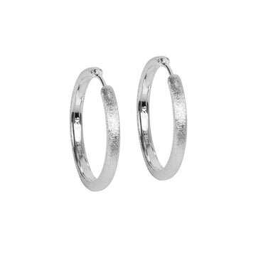 Timeless Elegance with MyaMoon 925 Silver 30mm Hoops - Shop Exclusive Luxury Jewelry by MyaMoon at www.brixbailey.com