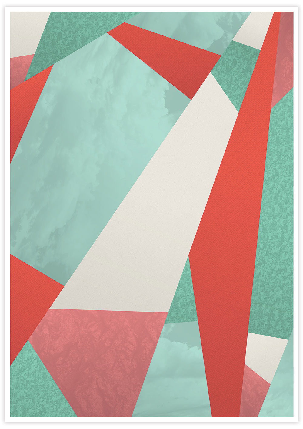 Summer Rain Geometric Texture Print