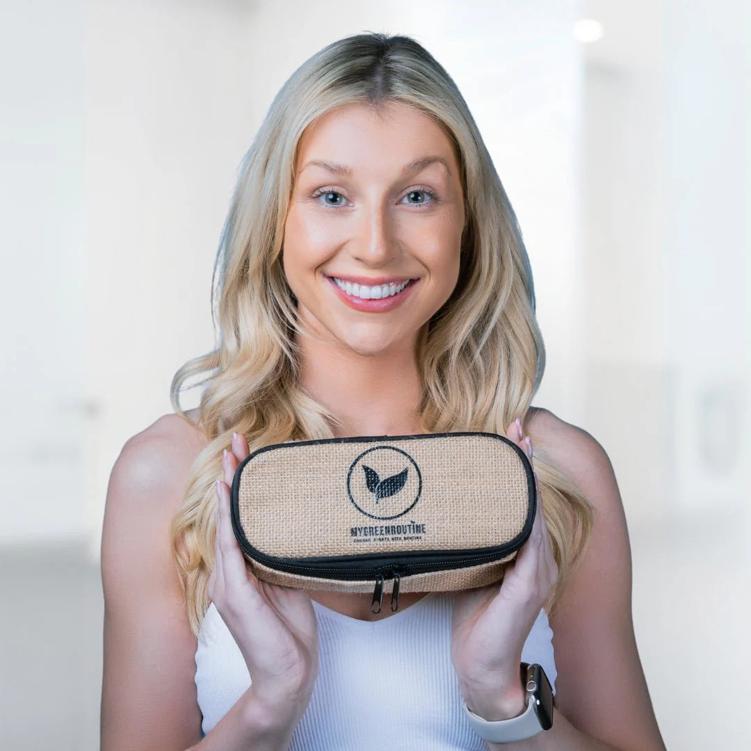 Sustainable Travel Kit with Bamboo Toothbrush, Toothpaste Tablets and Natural Body Bar