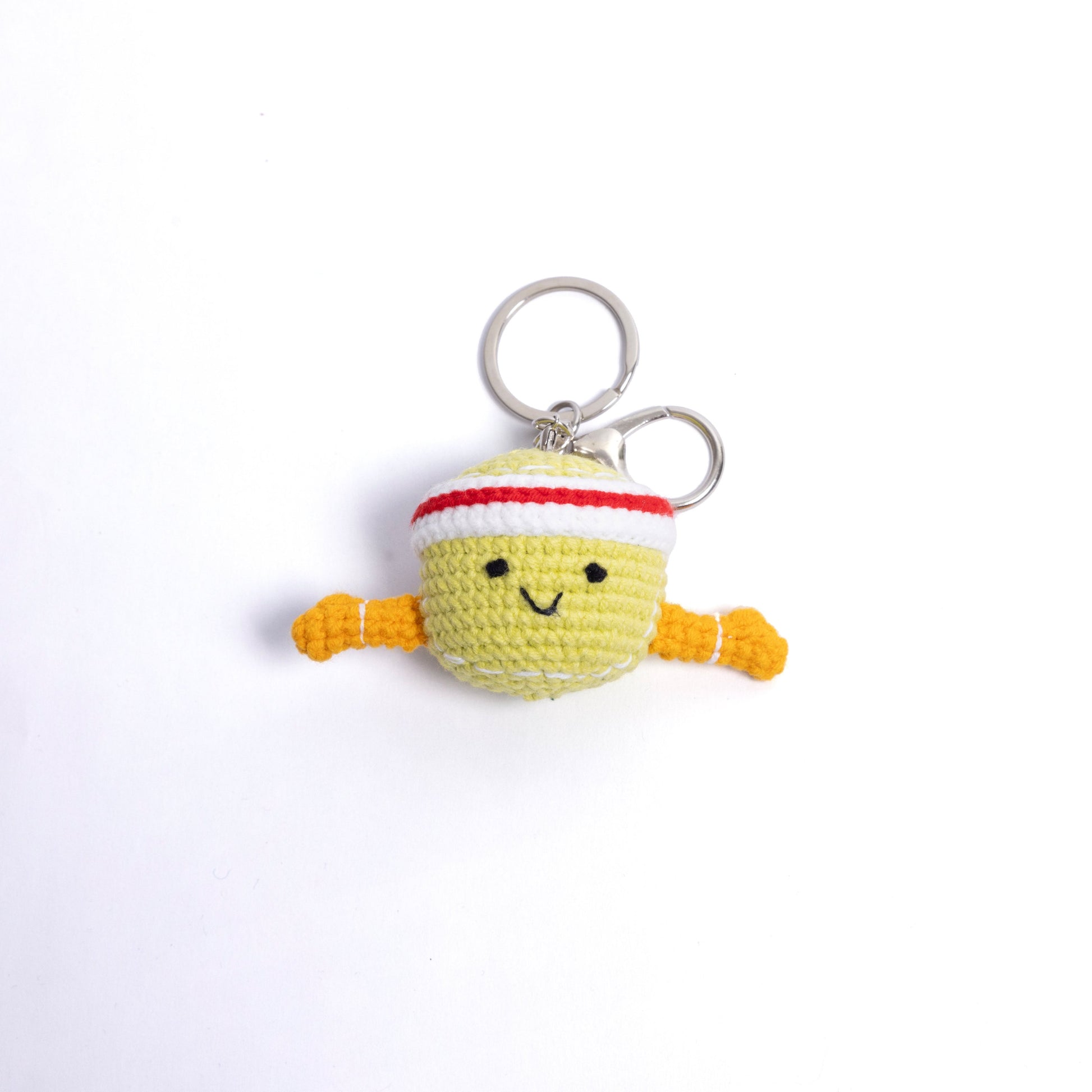 Tennis Ball and Racket Bag Charm Key Chain