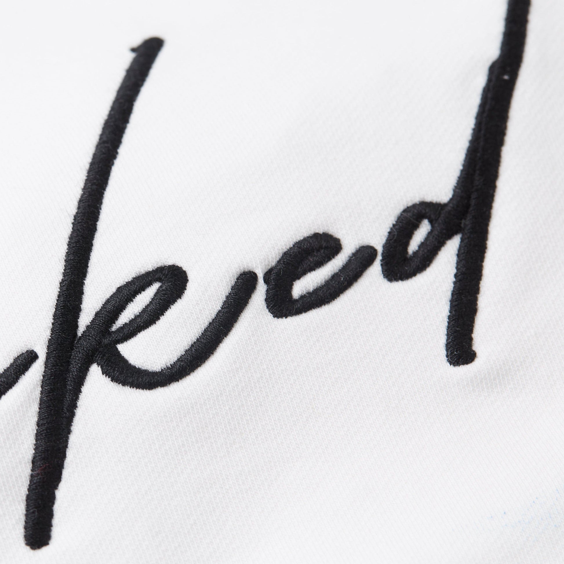 Naked Embroidered Sweatshirt in White and Apricot