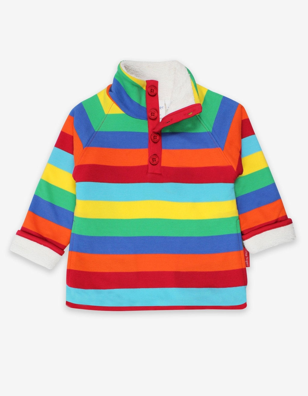 Organic Multi Stripe Cosy Fleece Sweatshirt for Kids