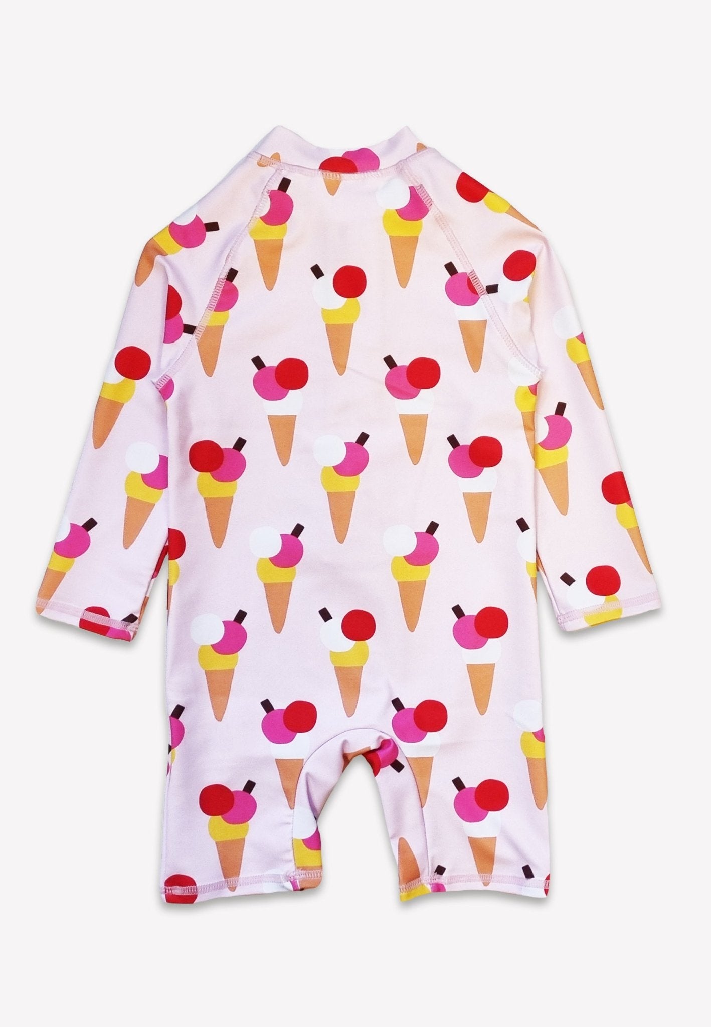 Ice Cream Cones Print Long Sleeved Baby Swimsuit