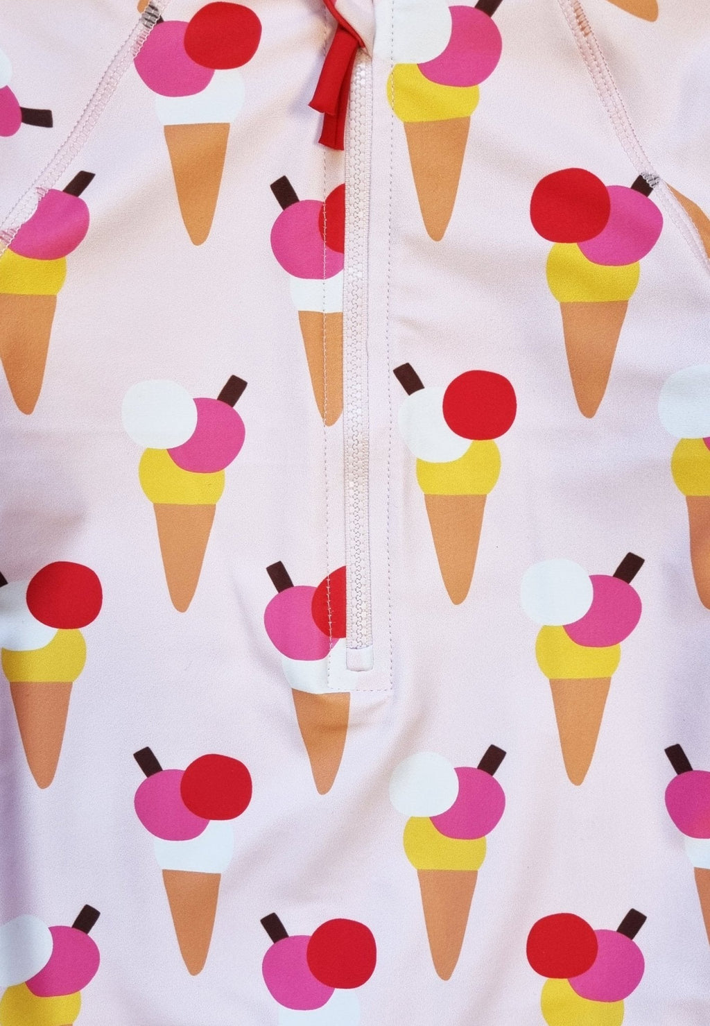Ice Cream Cones Print Long Sleeved Baby Swimsuit