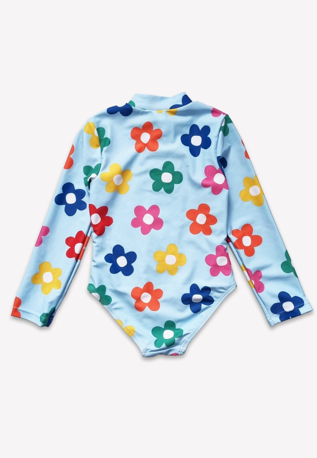 Rainbow Bloom Long Sleeve Kids Swimsuit