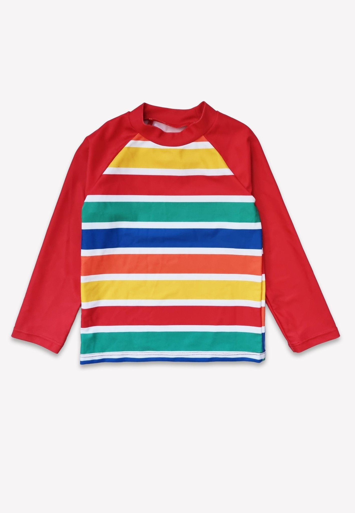Happy Stripe Print Kids Swim Rash Vest