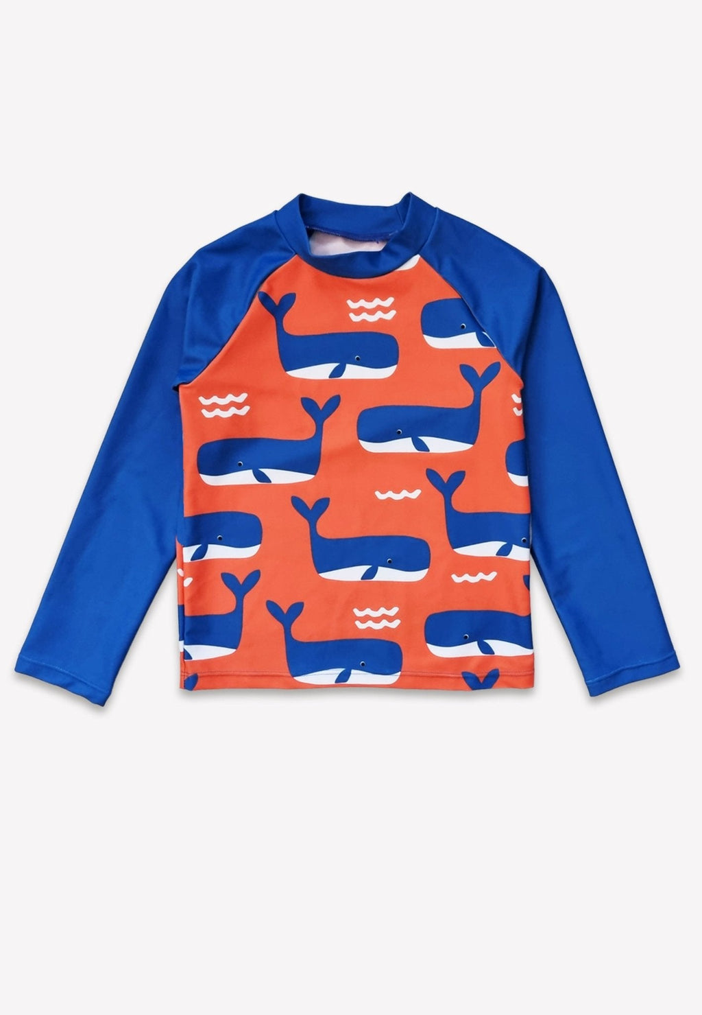 Whale Waves Print Kids Rash Vest