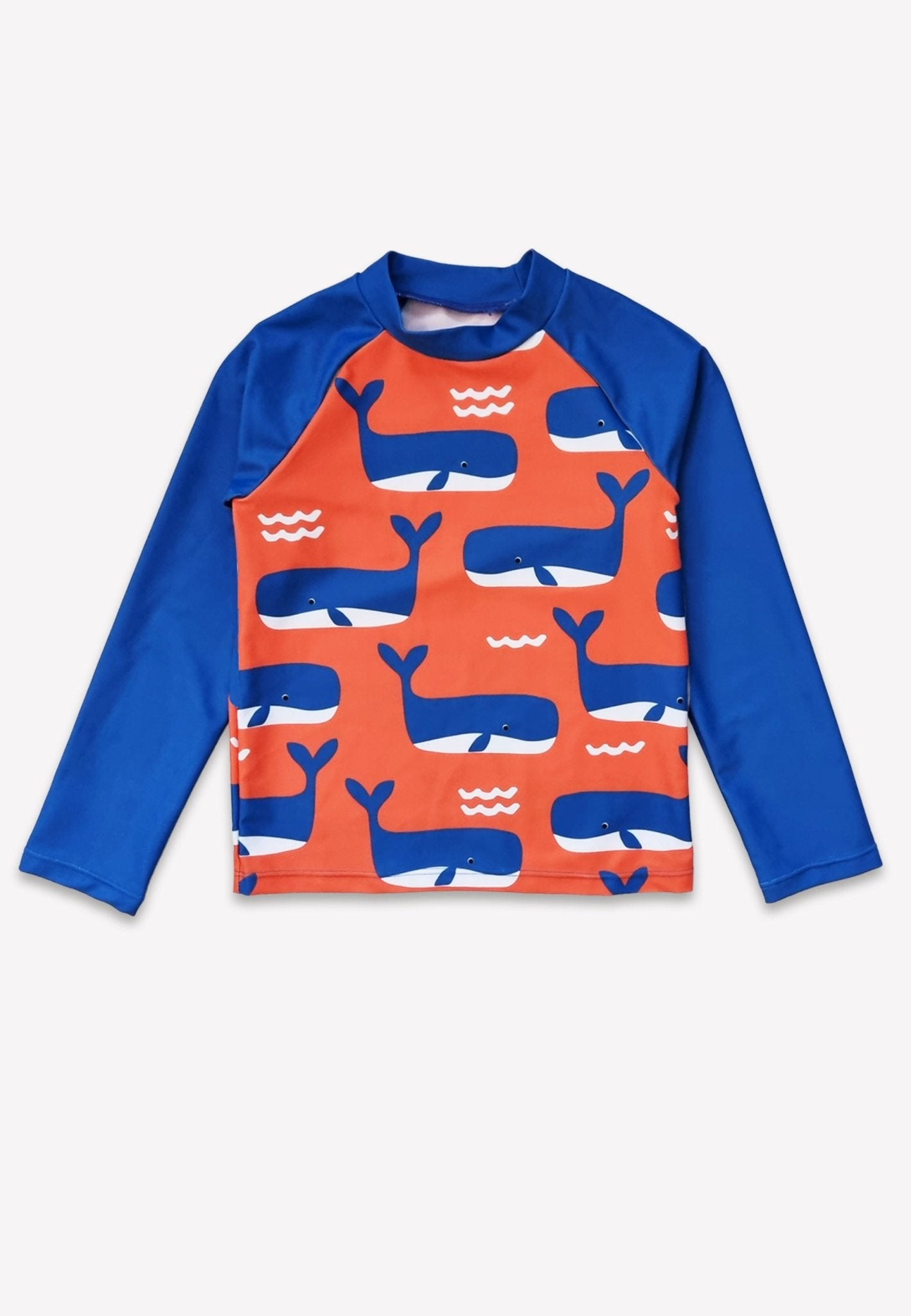 Whale Waves Print Kids Rash Vest