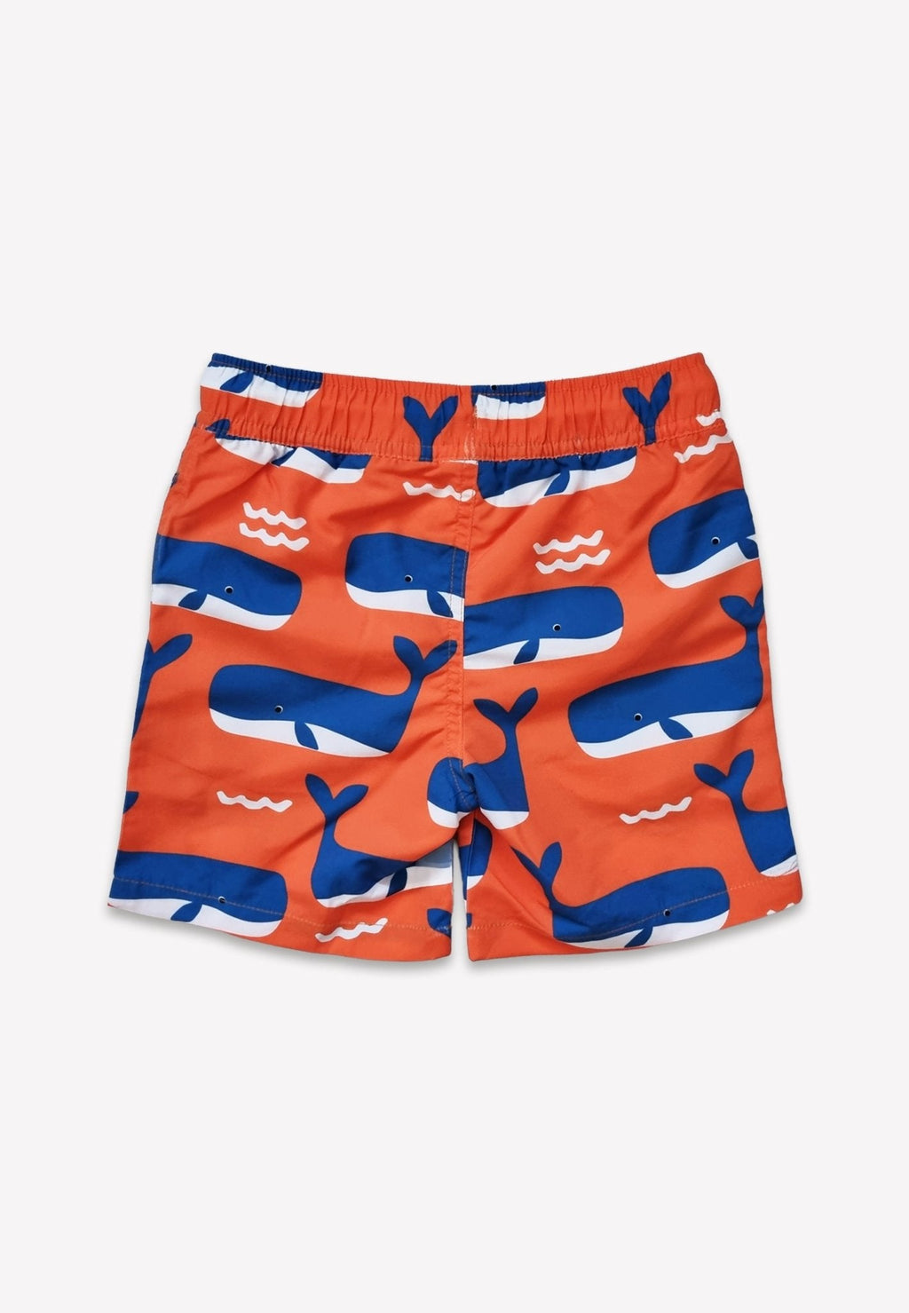 Whale Waves Print Kids Swim Shorts