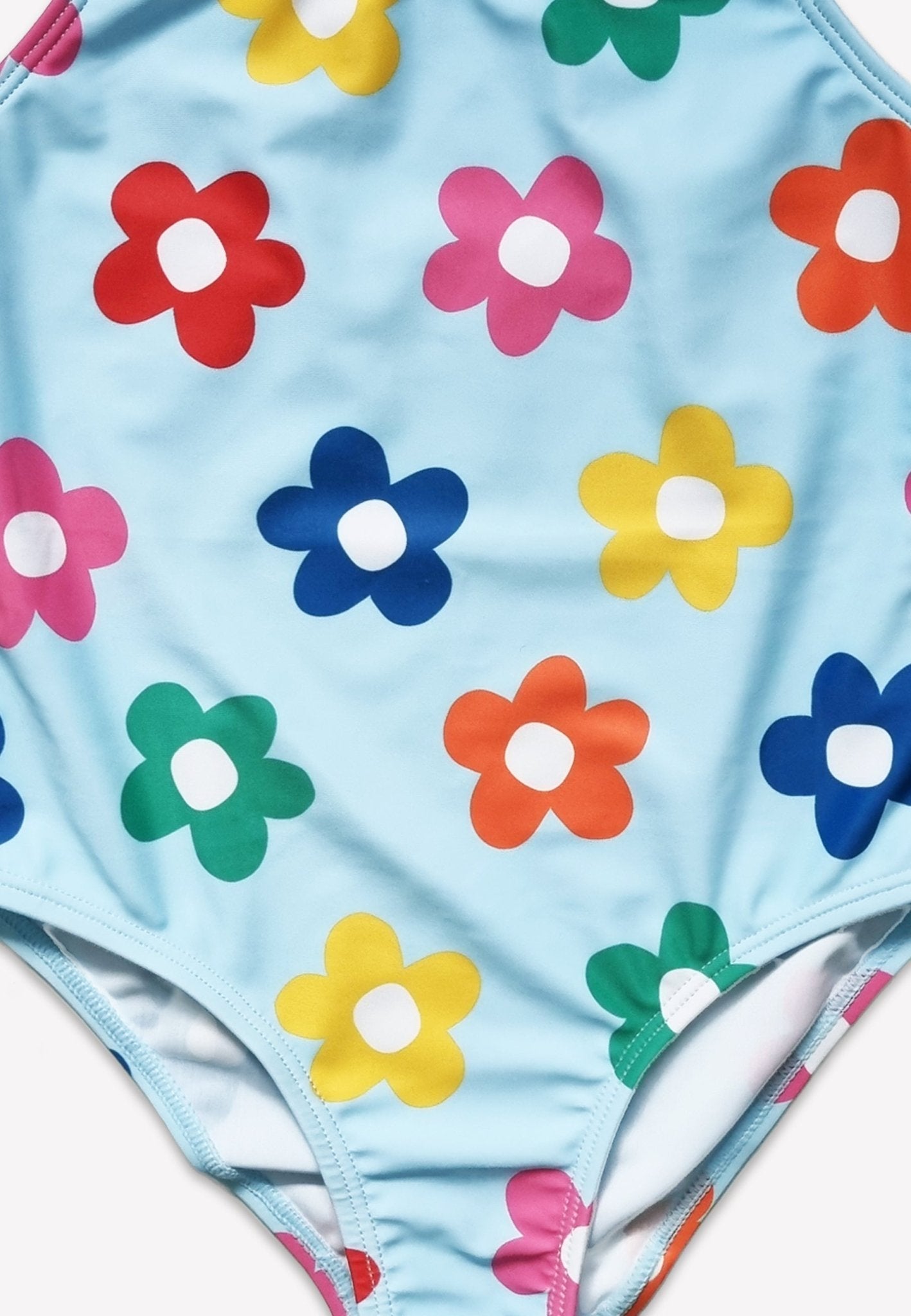 Rainbow Bloom Print Kids Swimsuit