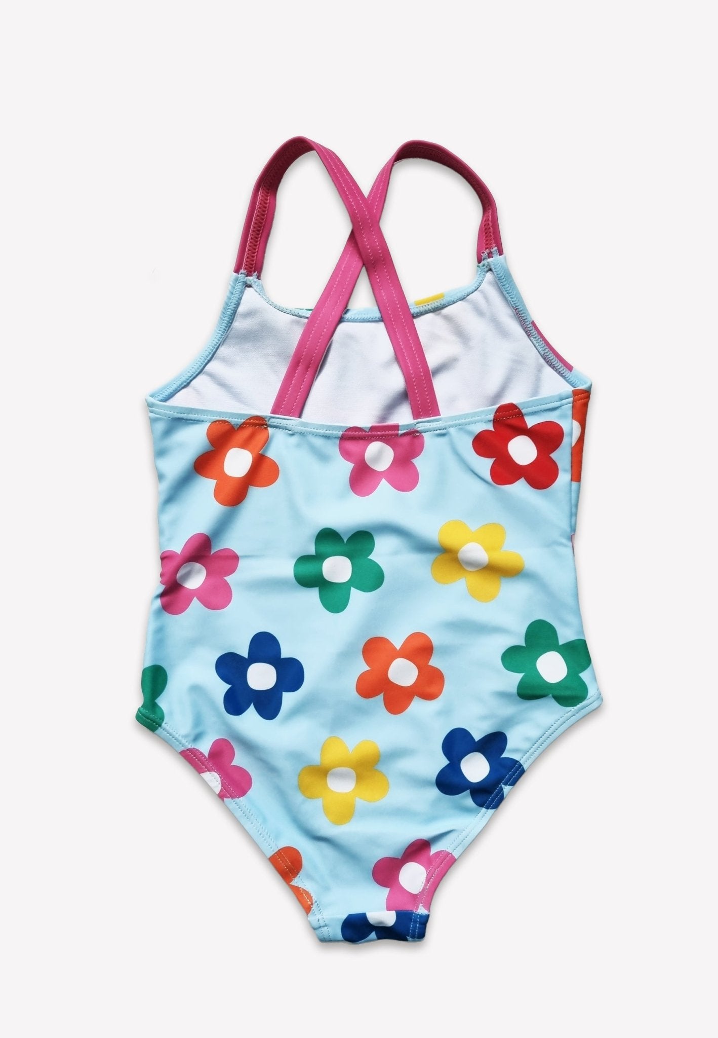 Rainbow Bloom Print Kids Swimsuit