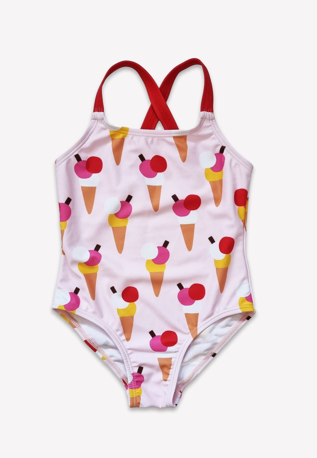 Ice Cream Cones Print Kids Swimsuit