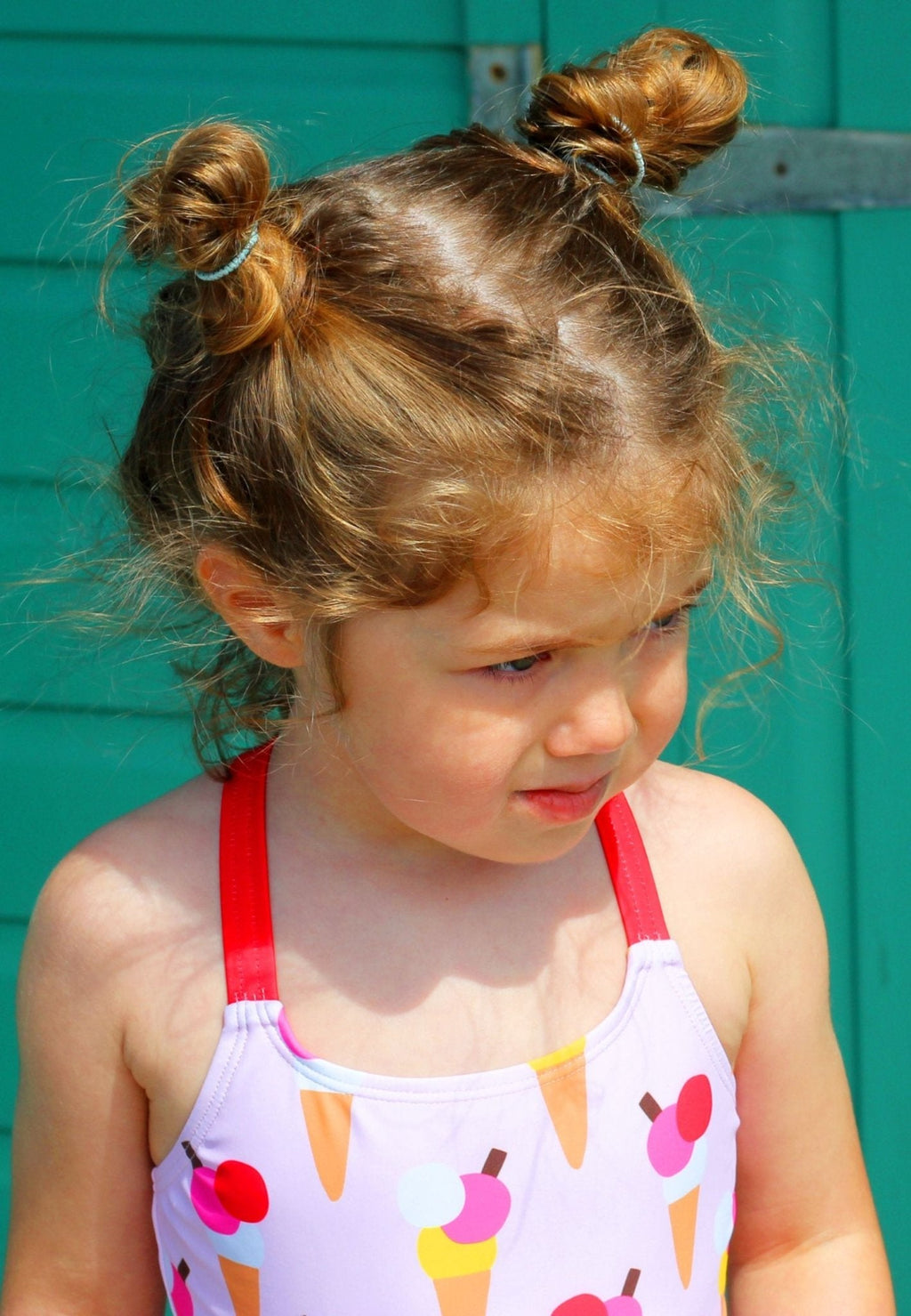 Ice Cream Cones Print Kids Swimsuit