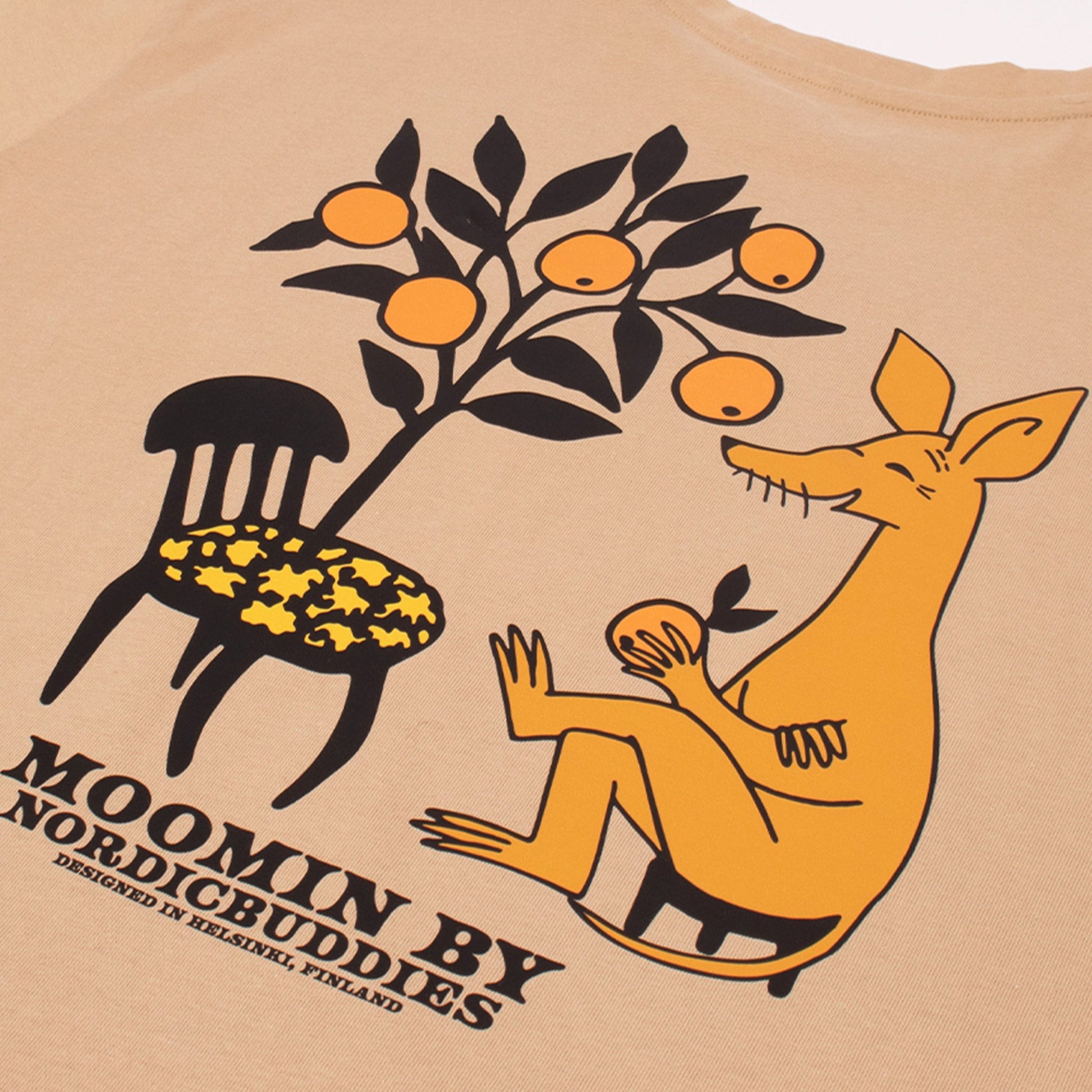 Official Moomin Product by Nordicbuddies - Organic Cotton Unisex T-Shirt in Beige by Moomin by NordicBuddies at www.brixbailey.com