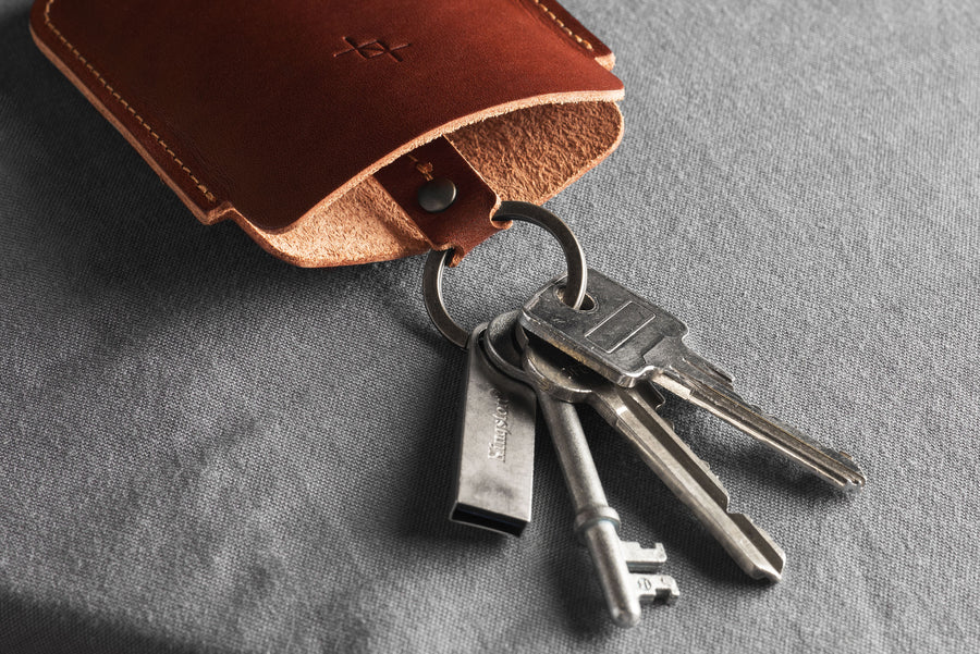 Stylish Leather Key Pouchie – Scratch-Free & Easy Access by Craftory at brixbailey.com