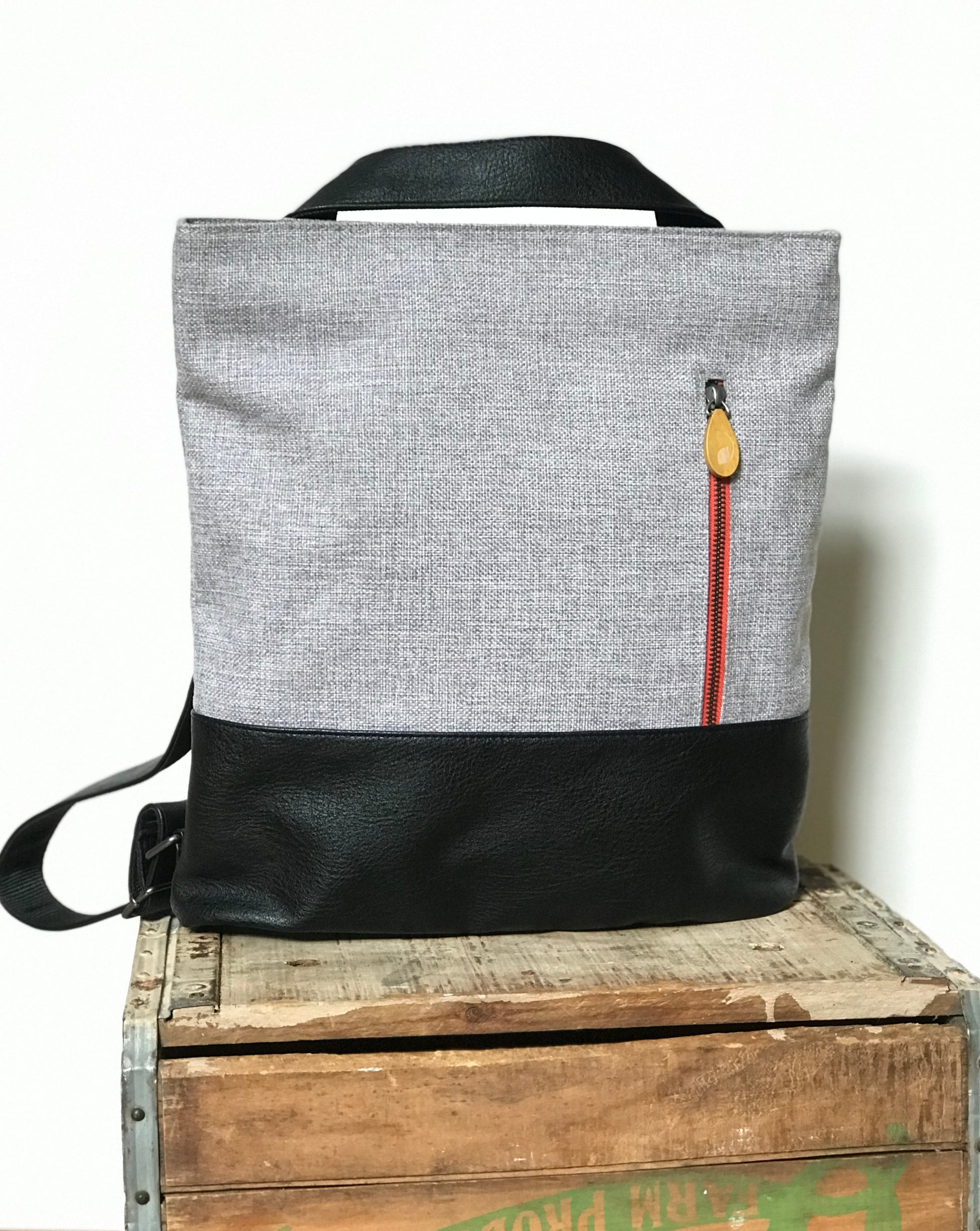 3 in 1 Canvas Tote Backpack and Crossbody Bag