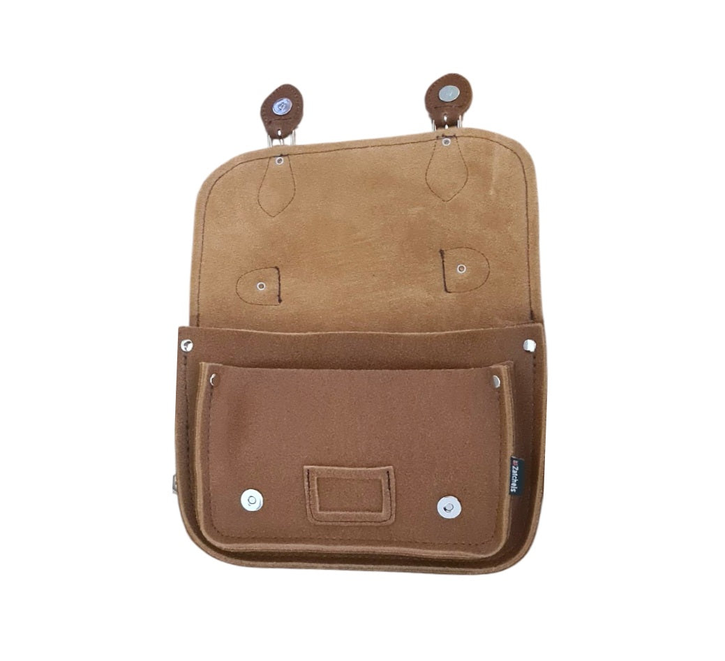 Leather Midi Satchel - Tannery Tan