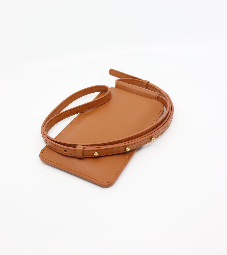 Luxury Chrome Tanned Leather Phone Bag with Card Slots by Tairi Roosve at www.brixbailey.com