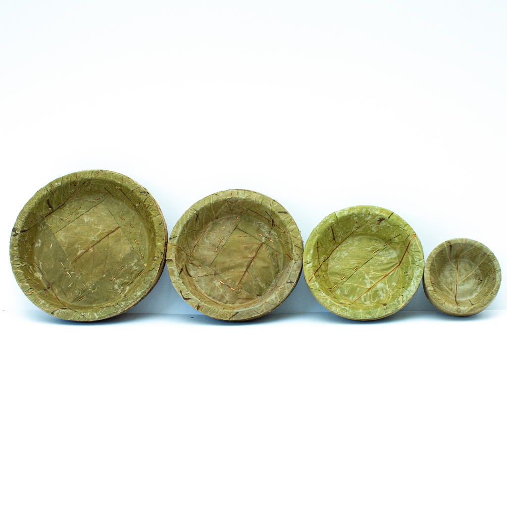 Tapari handmade sal leaf plates and bowls from Nepal - 100% organic biodegradable disposable tableware supporting 1000 families at Sostter