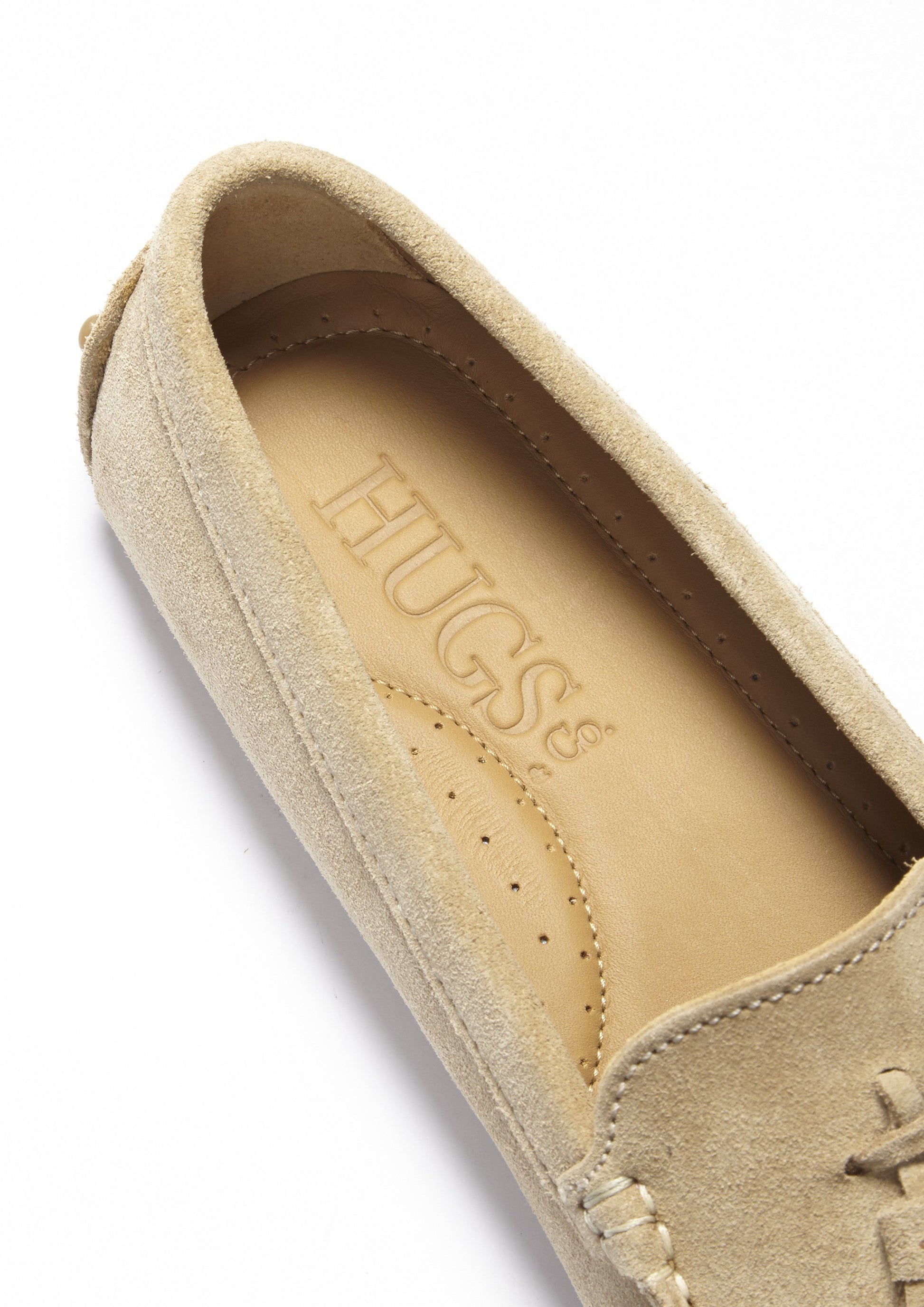 Women's Taupe Suede Tasselled Driving Loafers