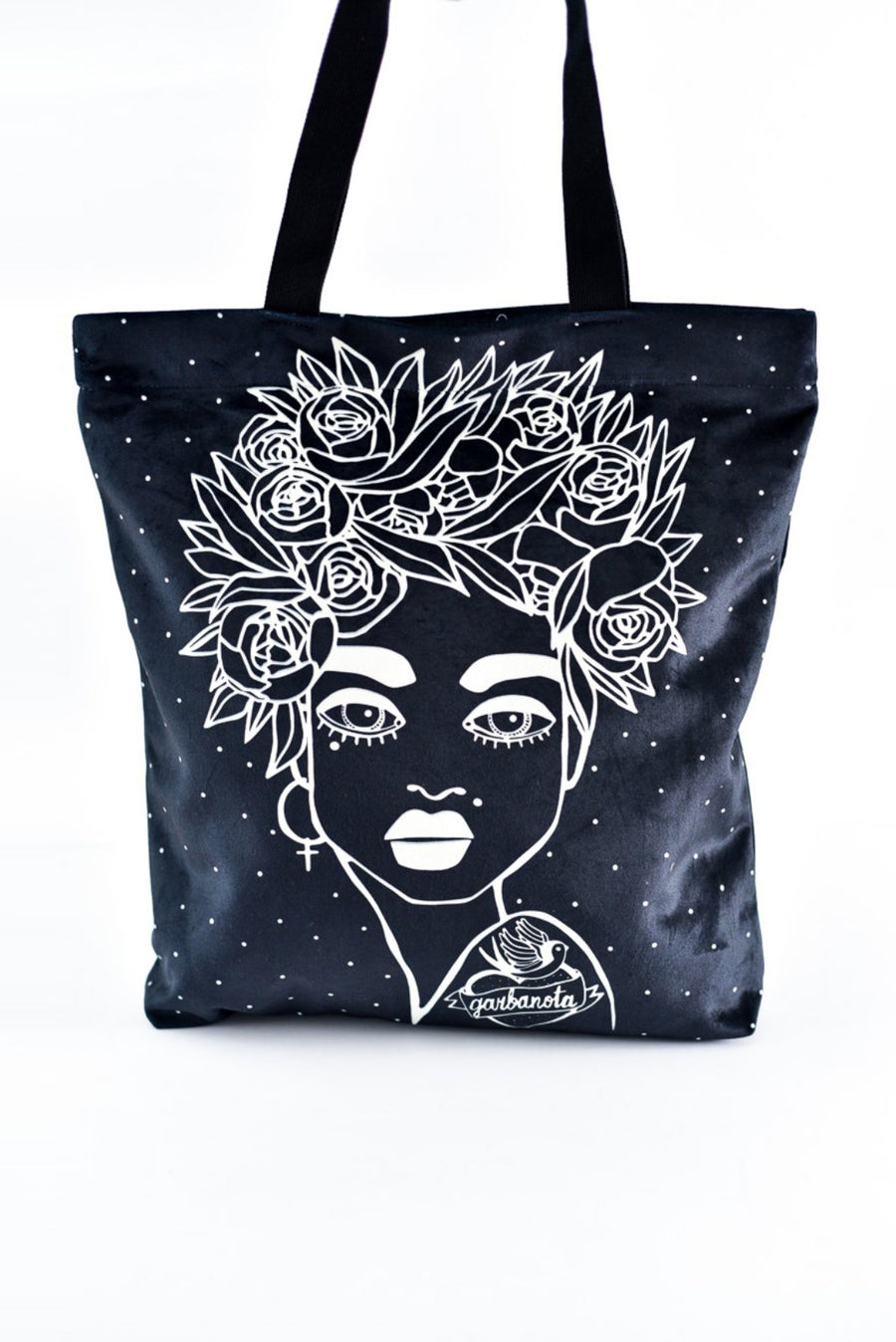 Eco-Friendly Handmade Tote Bag with Original Art by Garbanota by Garbanota at www.brixbailey.com