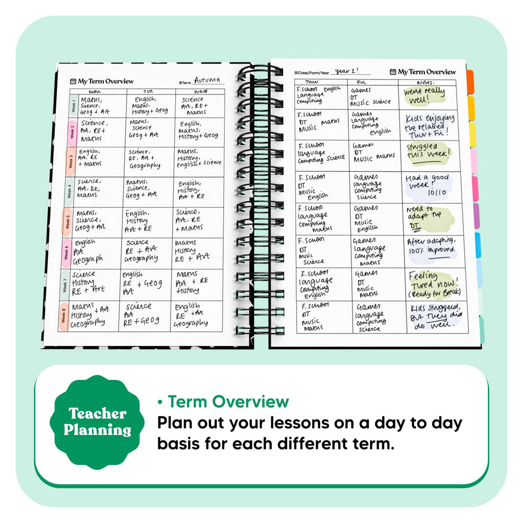 Teacher Undated Spiral Journal