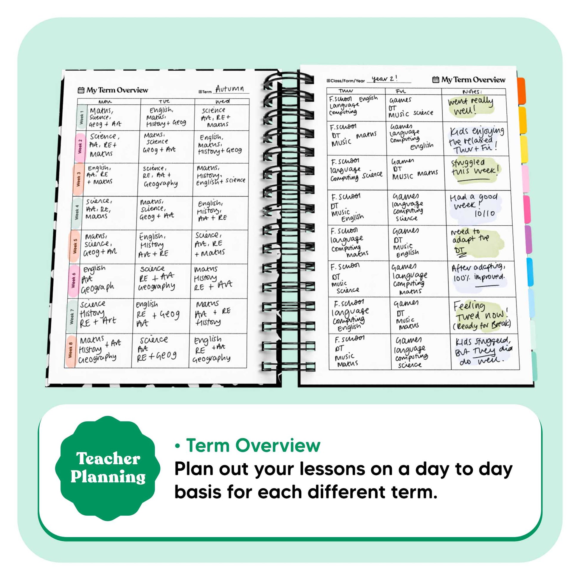 Teacher Undated Spiral Journal