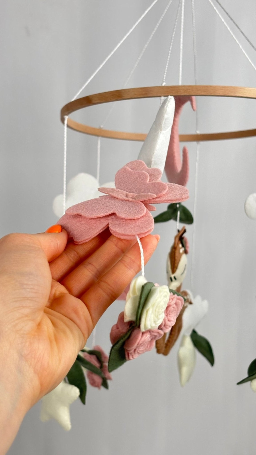 Garden Cot Mobile with Woodland Deer and Moon