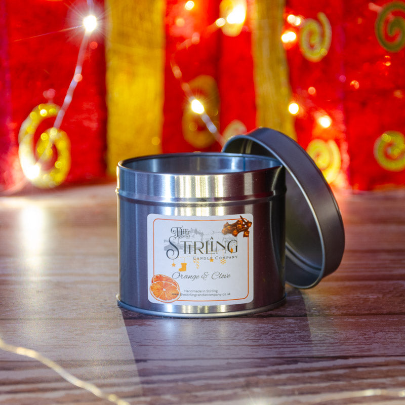 Orange & Clove - Travel Tin Candle - Cotton Wick