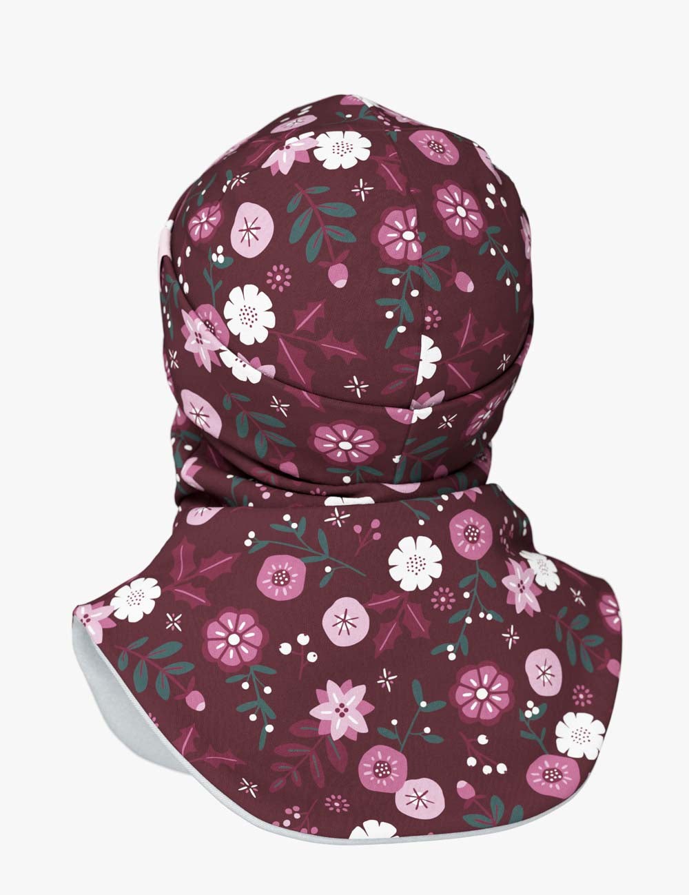 Thermal Fleece Balaclava For Kids FRODE - Winter Flowers