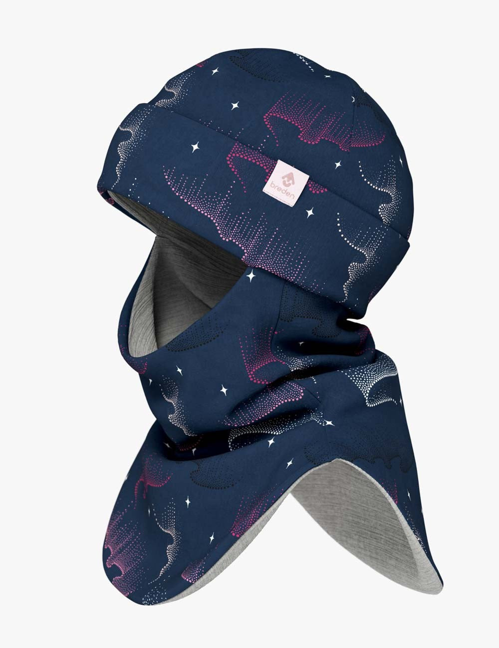 Thermal Merino Balaclava For Kids CLAVAN - Northern Lights