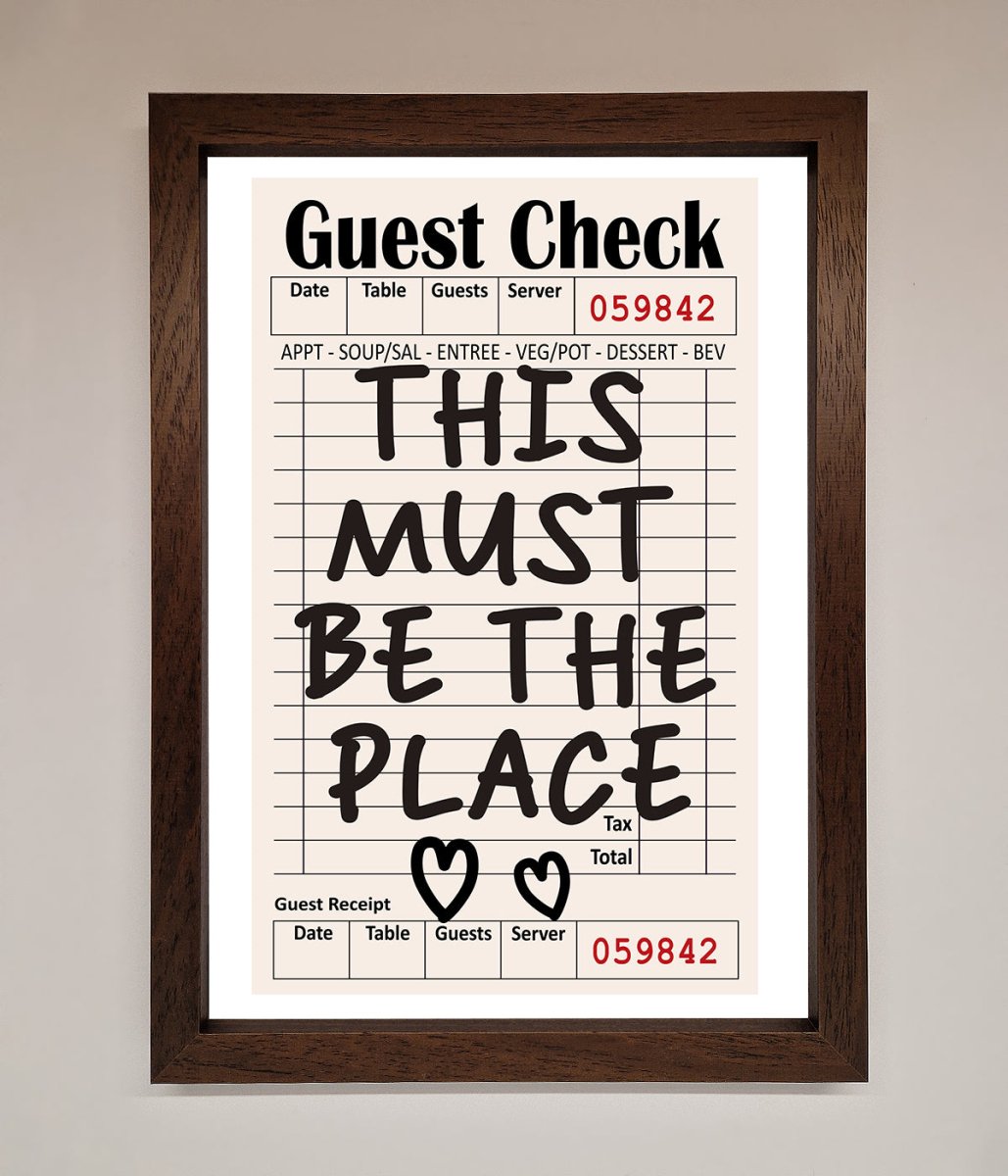 This Must Be The Place Beige Framed Wall Art