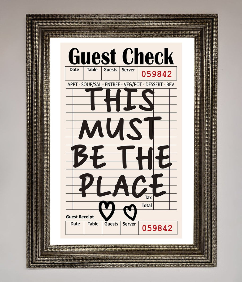 This Must Be The Place Beige Framed Wall Art