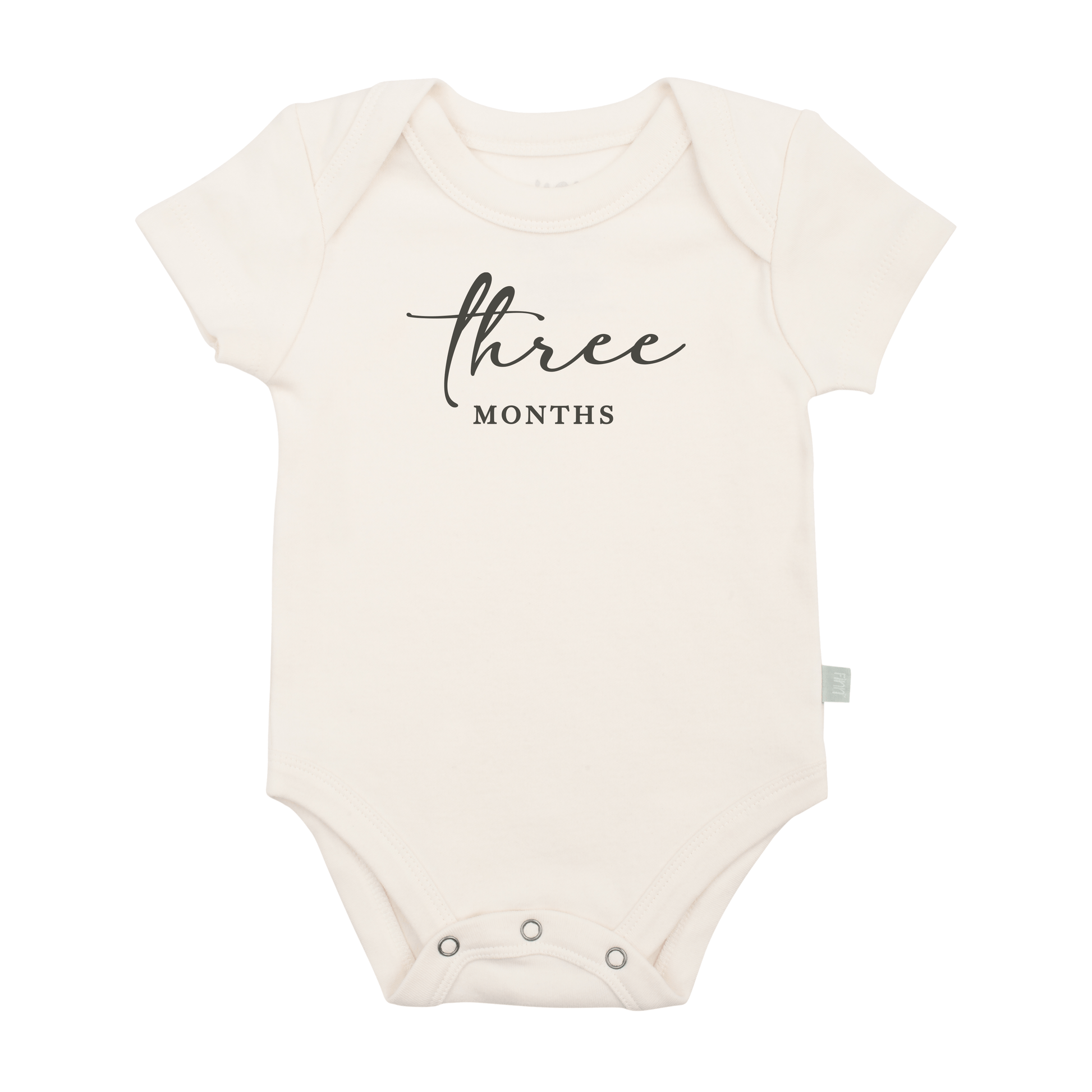 Graphic Bodysuit for Baby Milestone Charcoal
