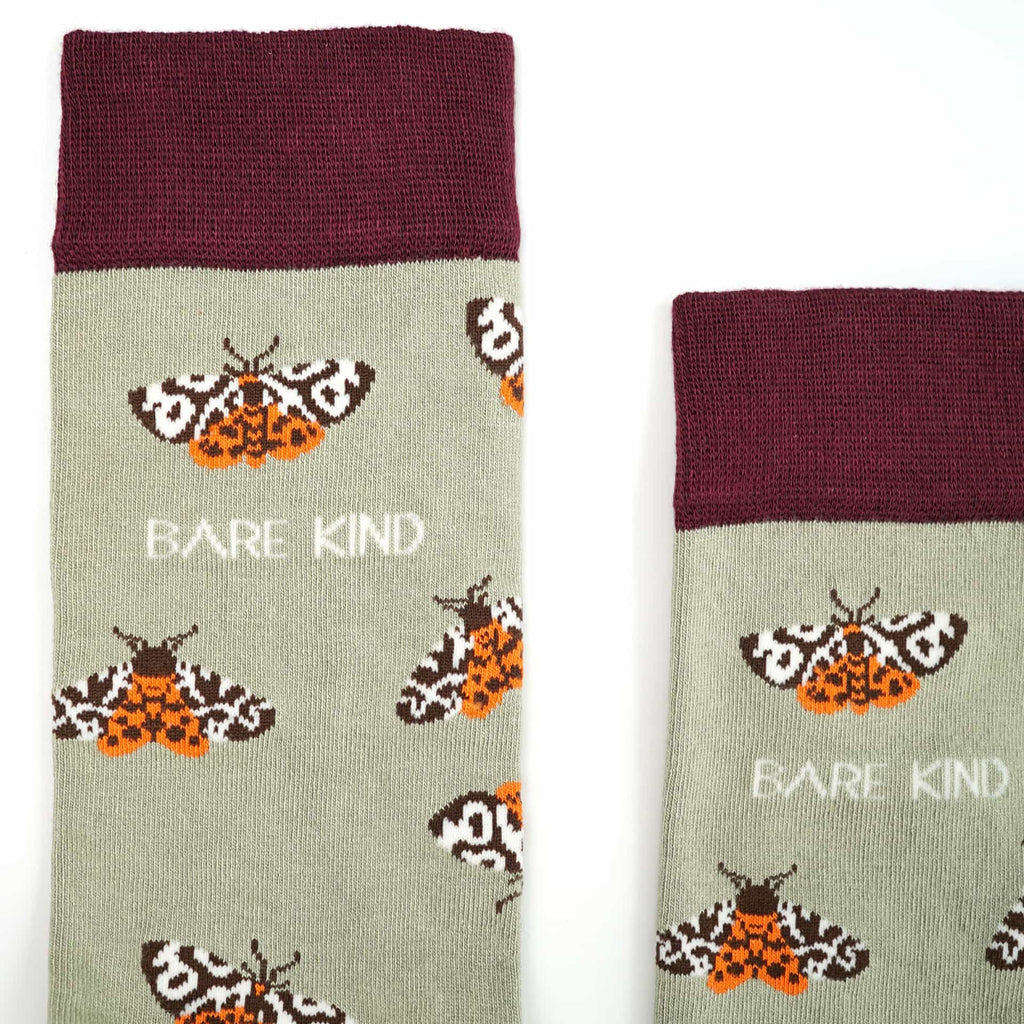 Save the Tiger Moth Bamboo Socks