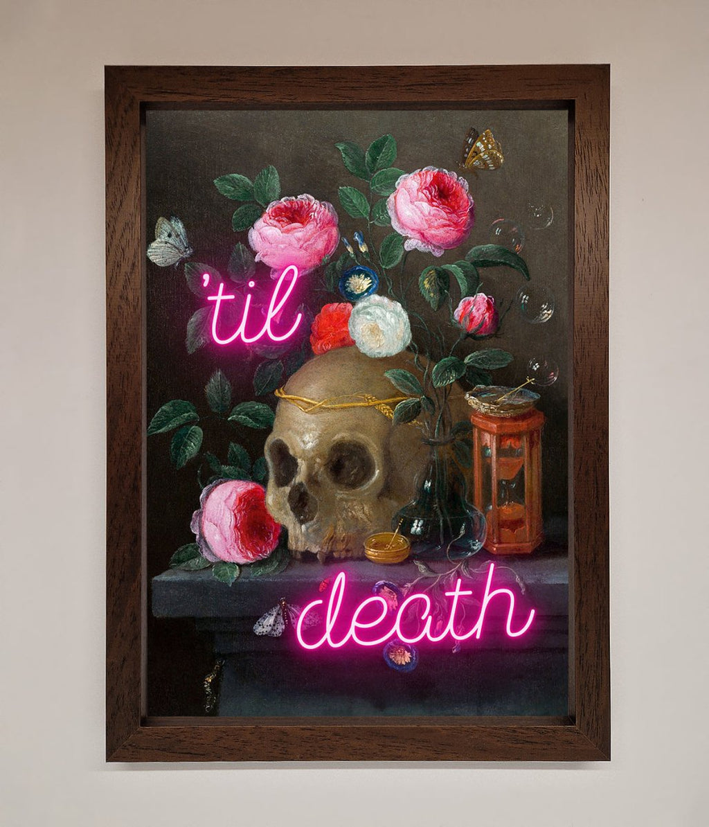 Til Death Skull Framed Wall Art