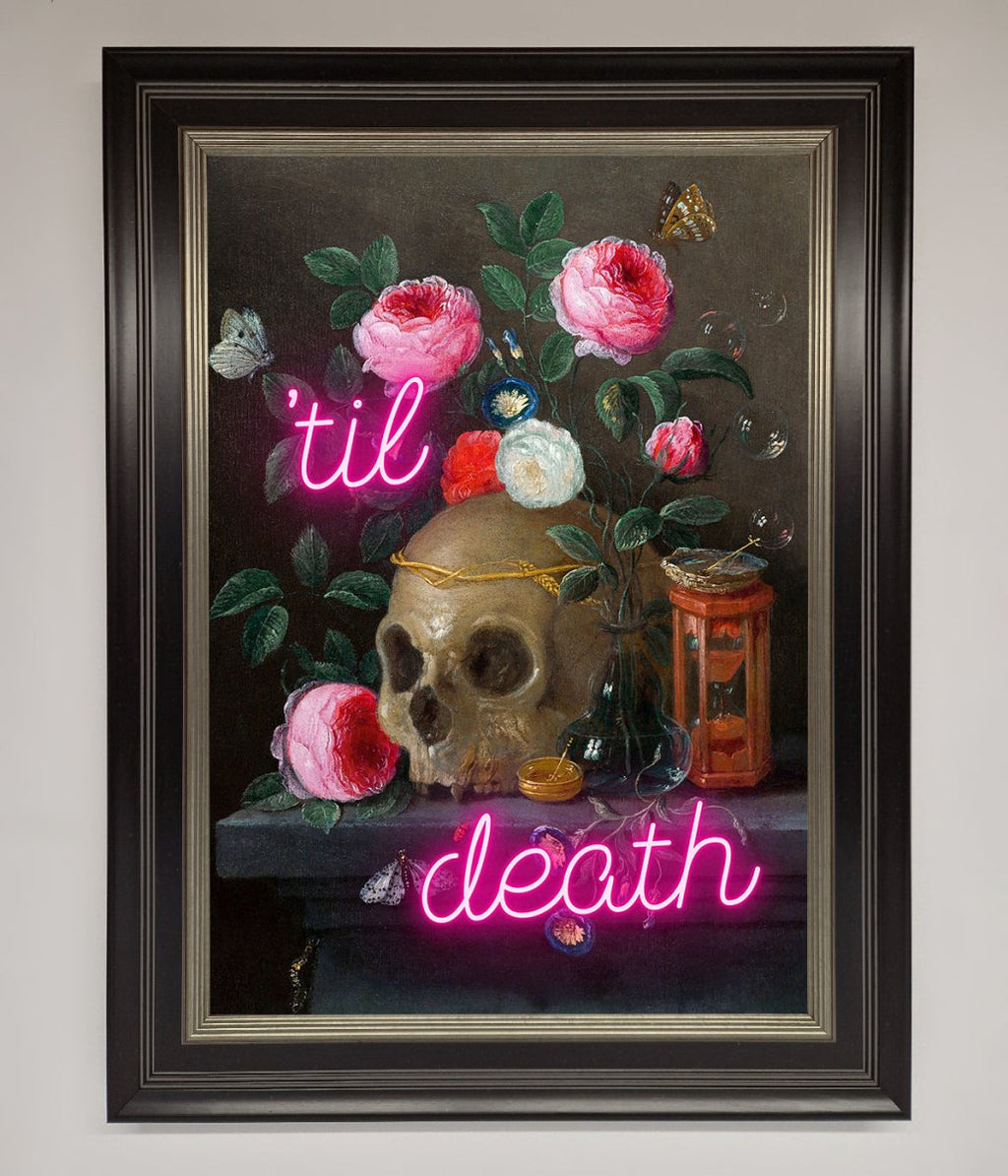 Til Death Skull Framed Wall Art