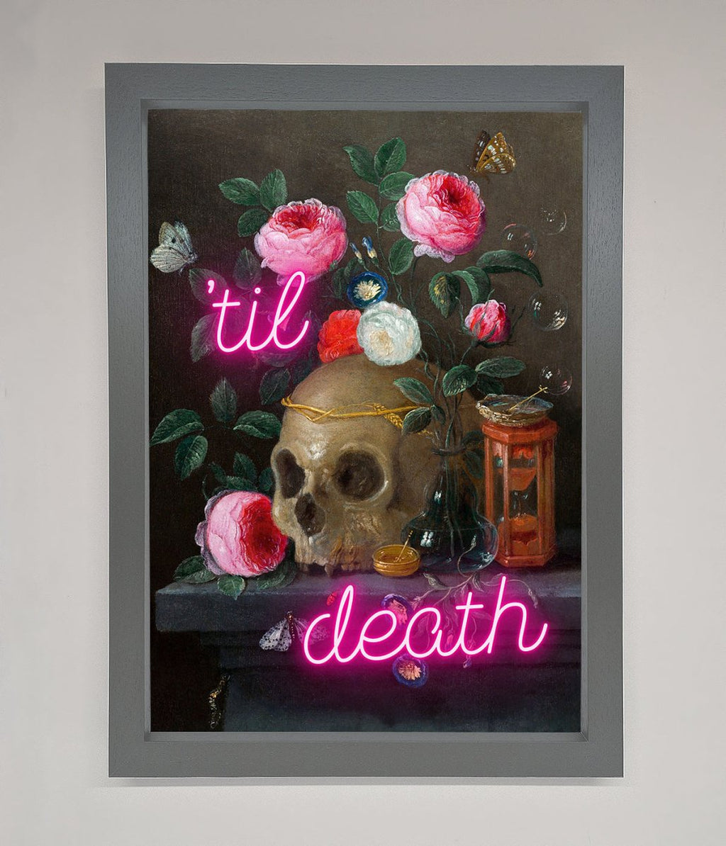Til Death Skull Framed Wall Art