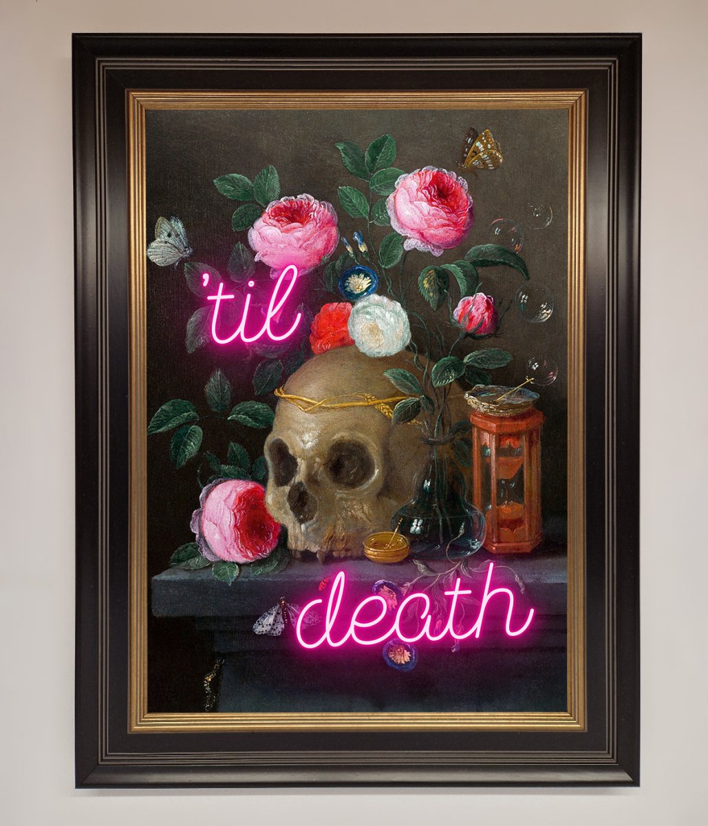 Til Death Skull Framed Wall Art