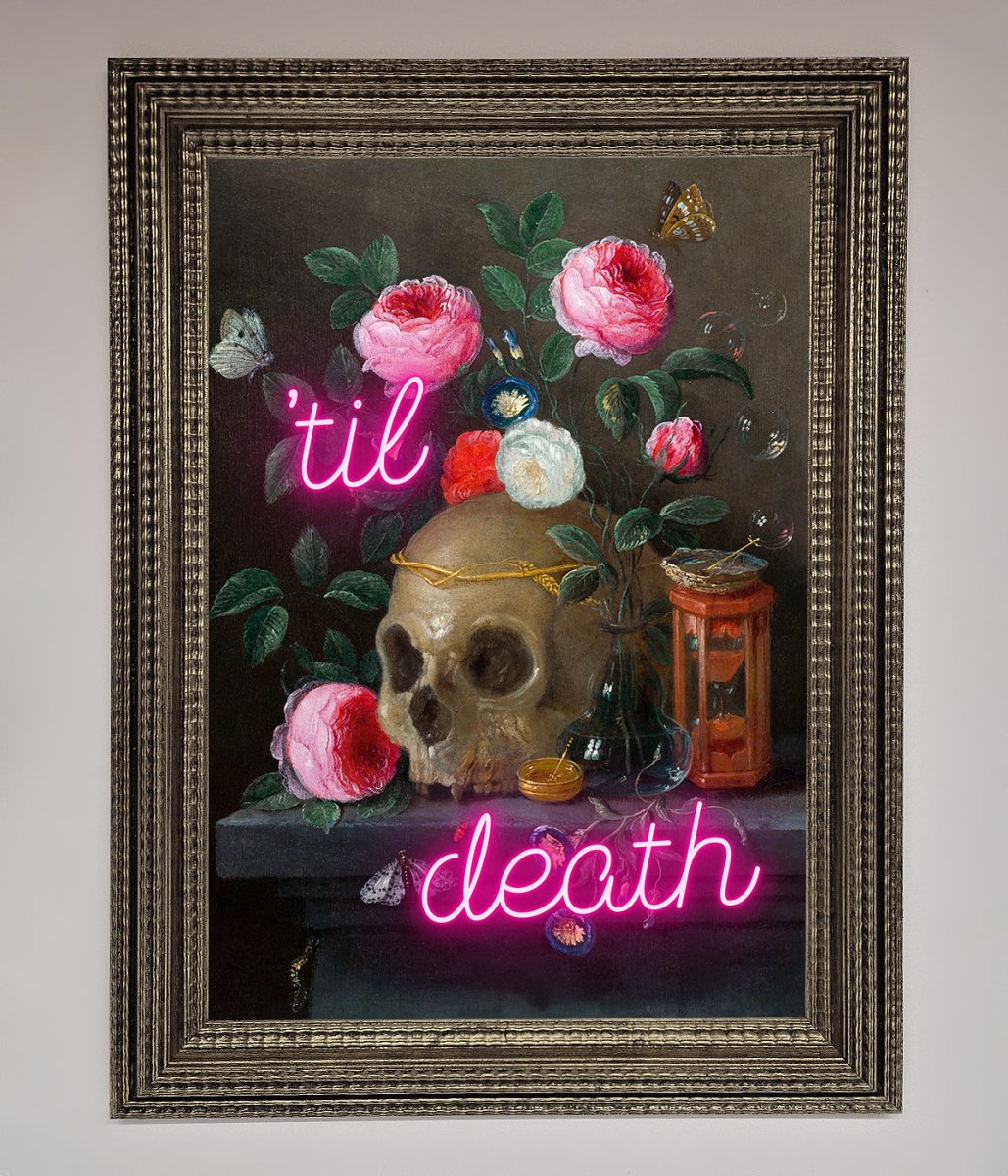 Til Death Skull Framed Wall Art
