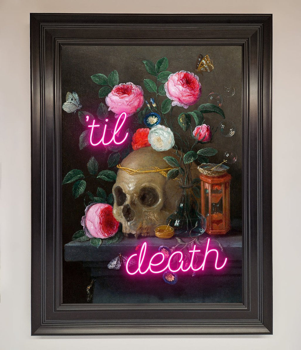 Til Death Skull Framed Wall Art