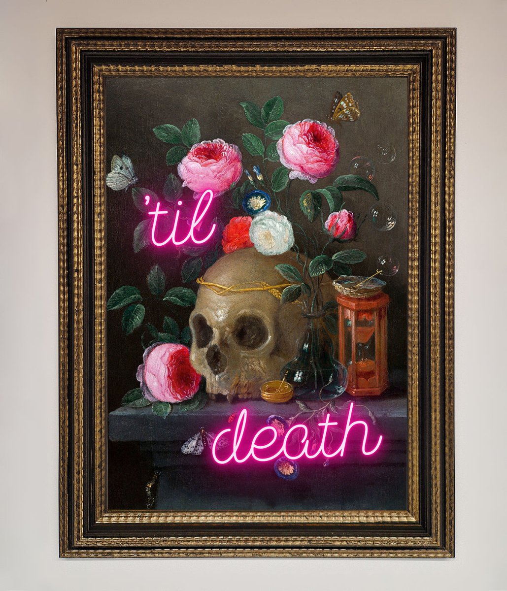 Til Death Skull Framed Wall Art