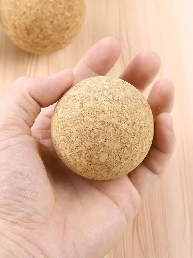 Yoga Studio Cork Unbranded Massage Ball Set of 3 - 4cm, 2 x 6cm